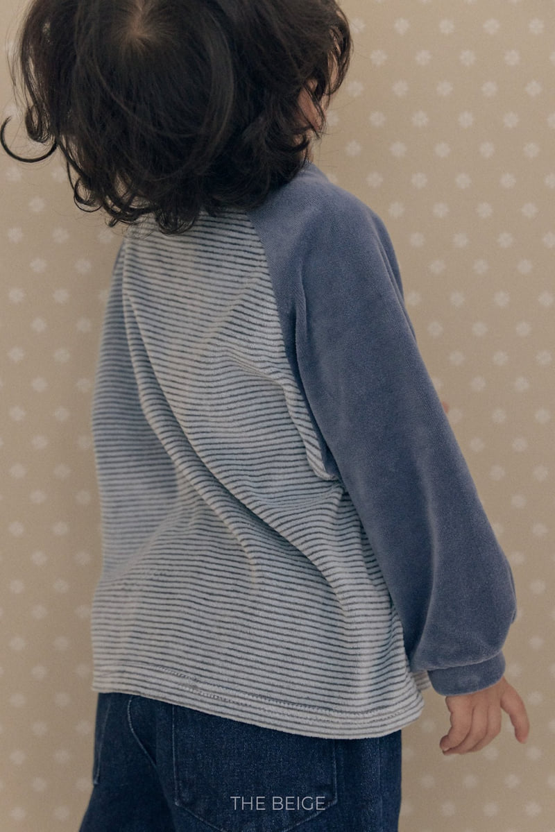 The Beige - Korean Baby Fashion - #babyfashion - Velvet Stripe Tee - 5