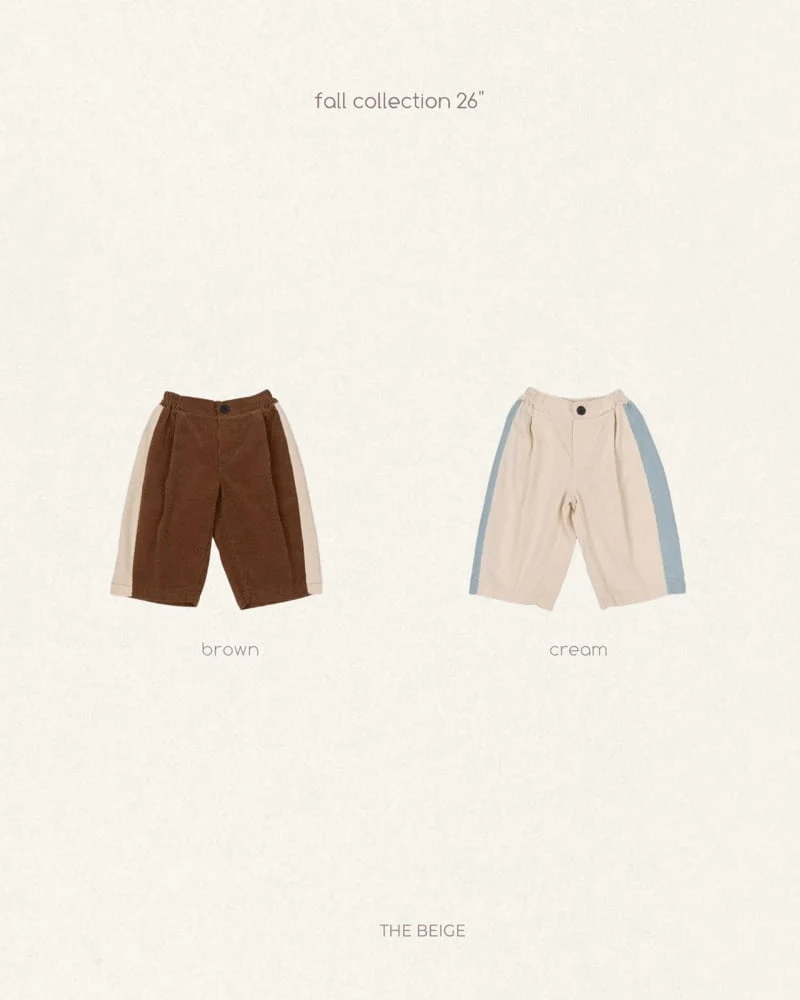 The Beige - Korean Baby Fashion - #babyfashion - Contrast Corduroy Pants - 11