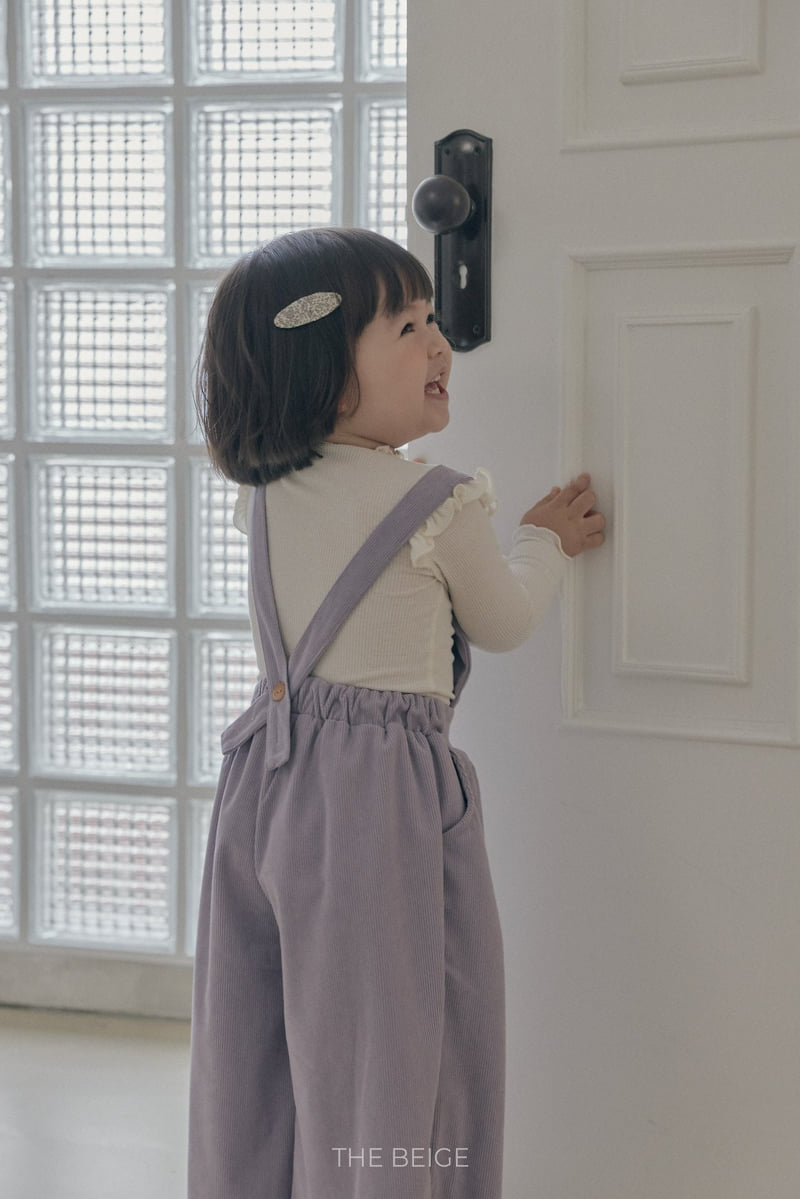 The Beige - Korean Baby Fashion - #babyfever - Corduroy Suspender Pants - 2