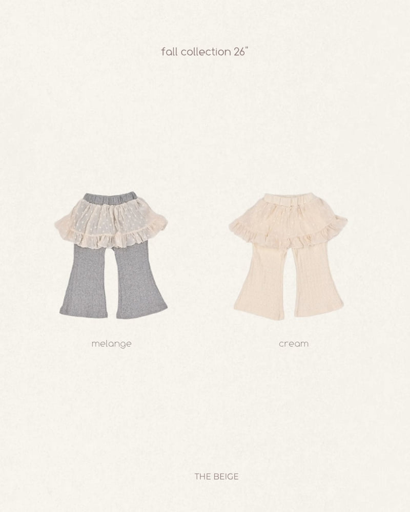 The Beige - Korean Baby Fashion - #babyfever - Chiffon Skirt Pants - 10