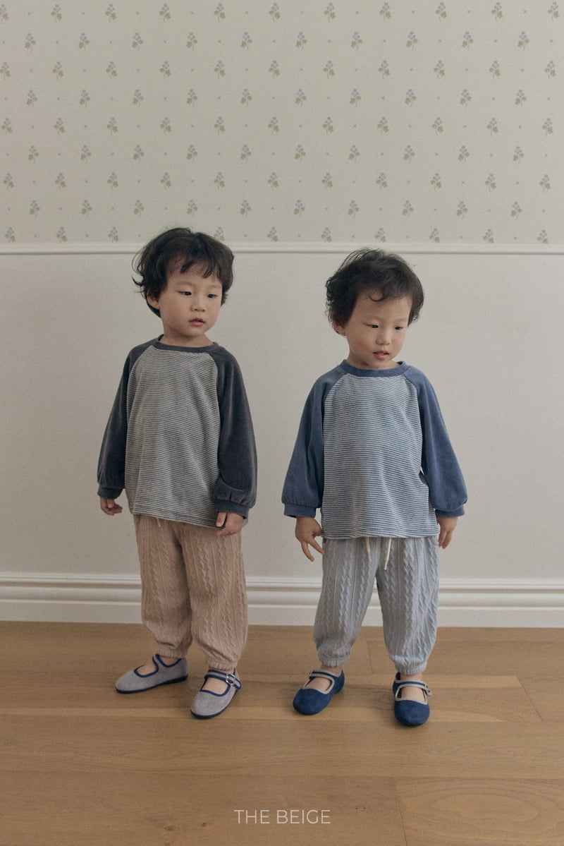 The Beige - Korean Baby Fashion - #babyoninstagram - Velvet Stripe Tee - 9