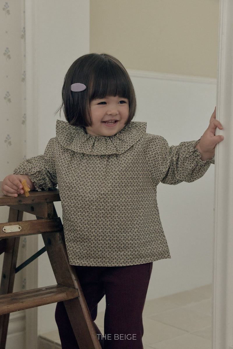 The Beige - Korean Baby Fashion - #babyootd - Flower Blouse - 4