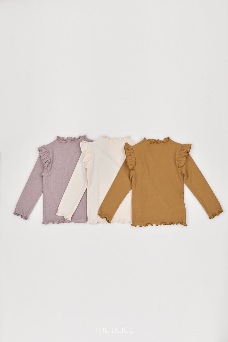 The Beige - Korean Baby Fashion - #babyoutfit - Rib Frill Tee - 11