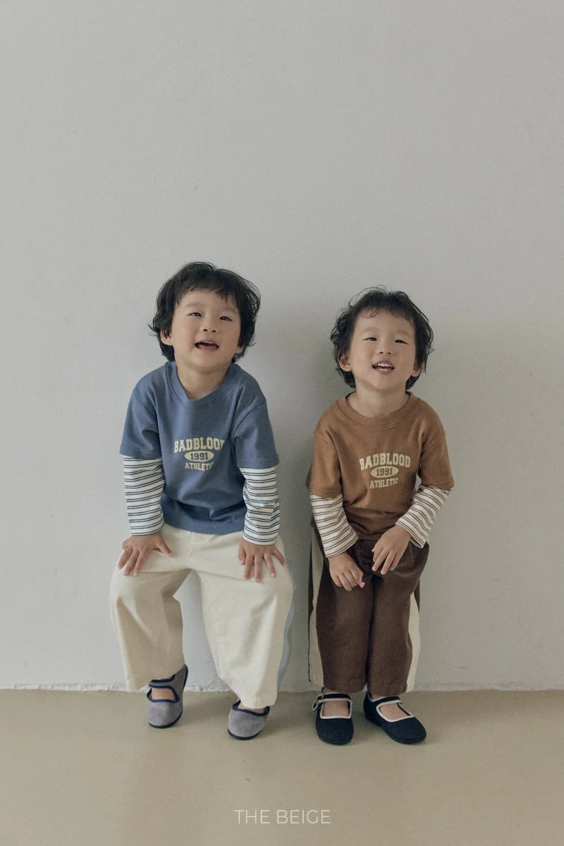 The Beige - Korean Baby Fashion - #babyoutfit - Contrast Corduroy Pants - 3
