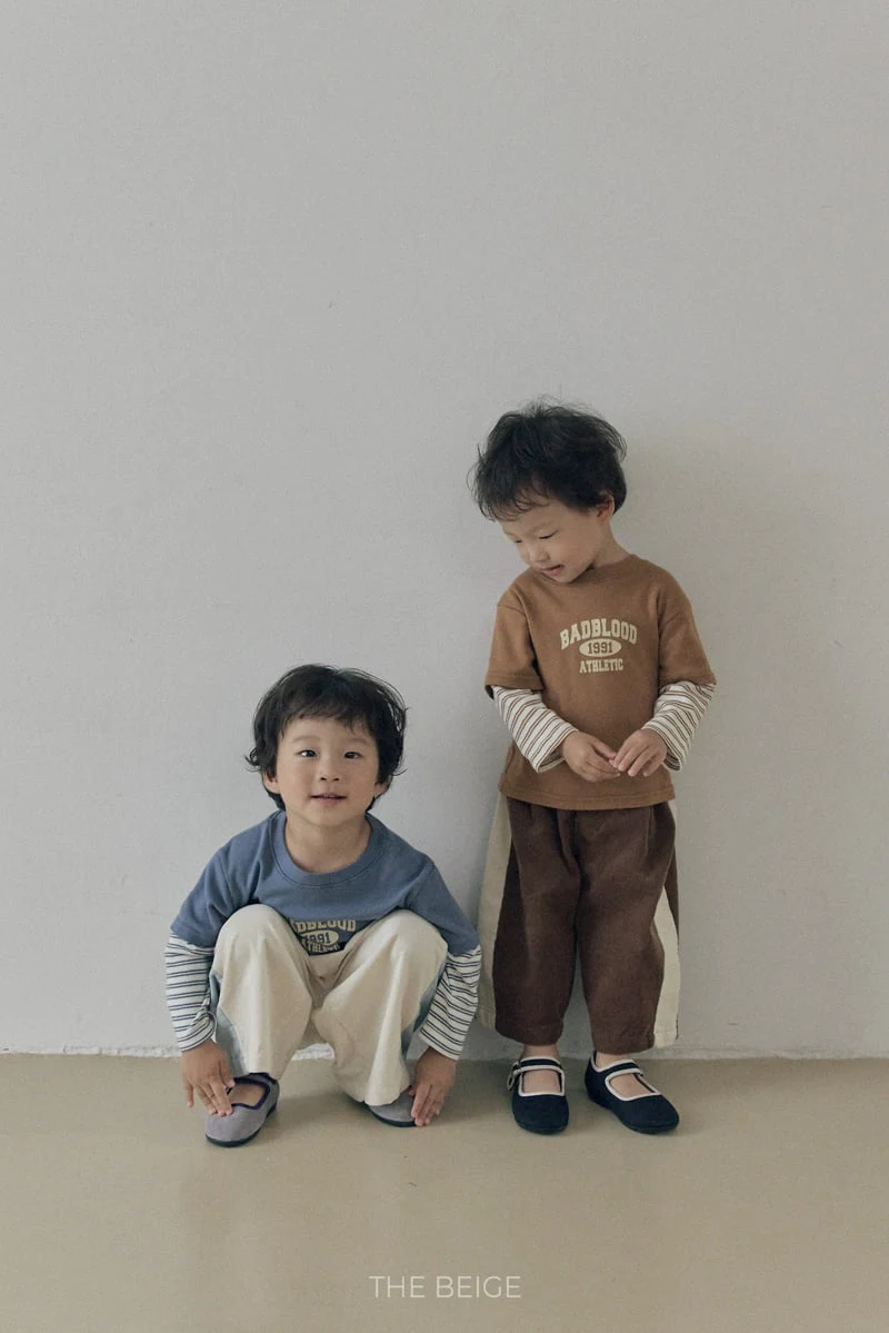 The Beige - Korean Baby Fashion - #babyoutfit - Contrast Corduroy Pants - 4