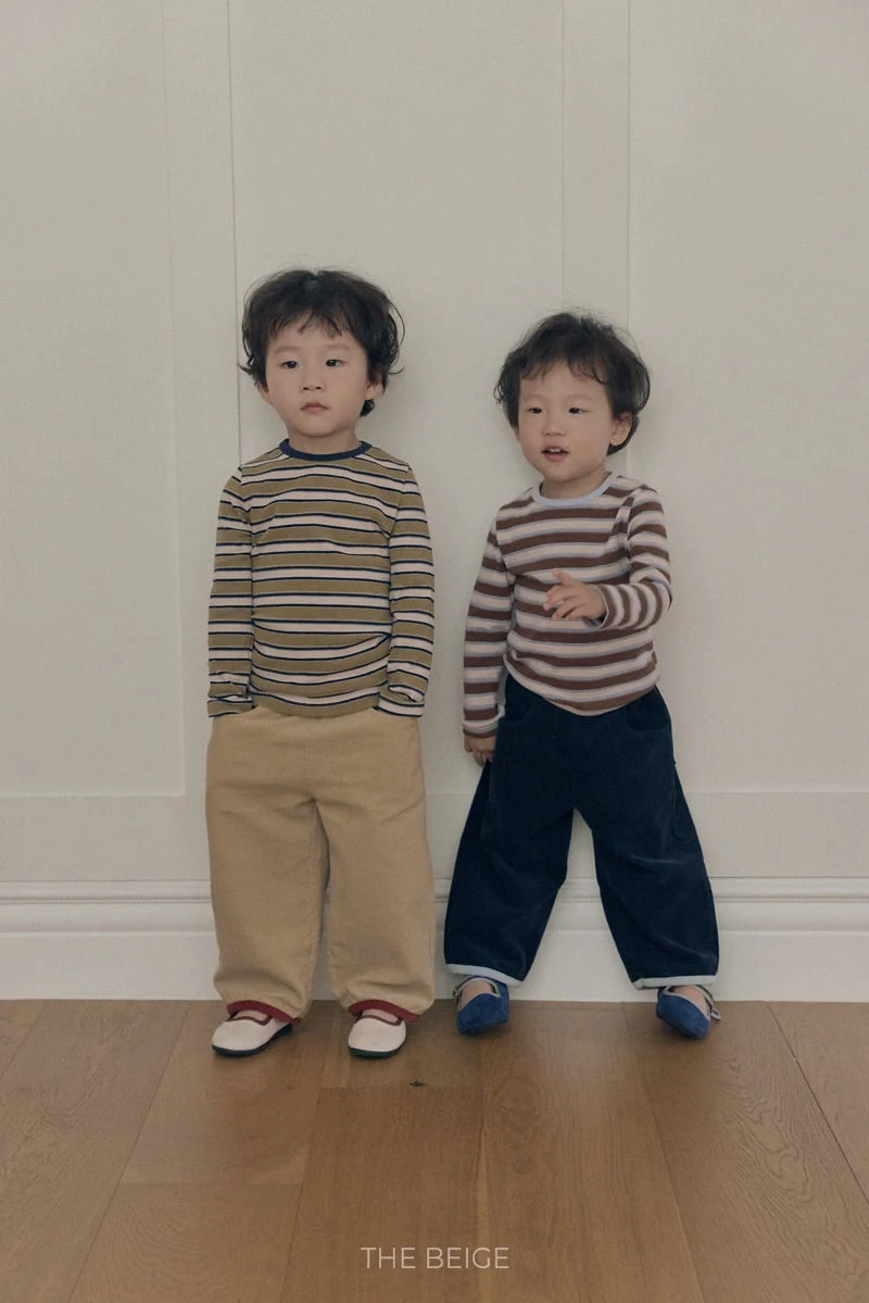 The Beige - Korean Baby Fashion - #onlinebabyboutique - Multi Stripe Tee