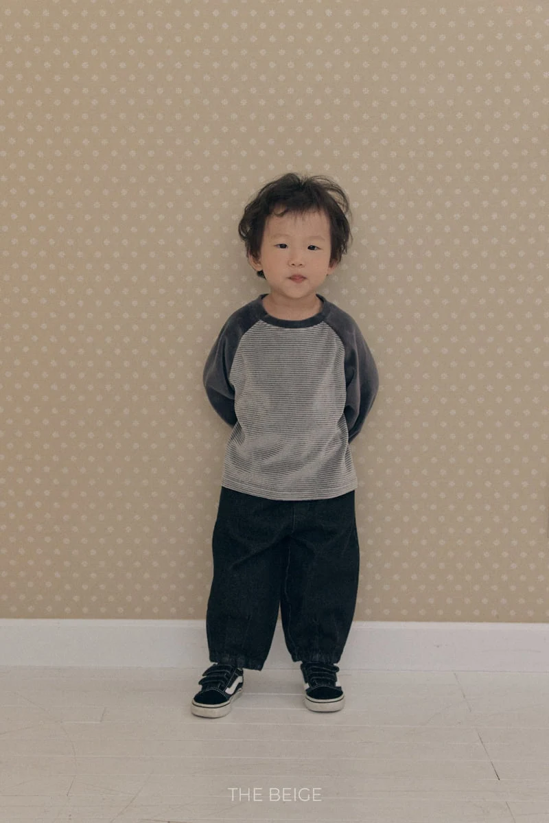 The Beige - Korean Baby Fashion - #onlinebabyboutique - Pin Tuck Denim Pants - 6