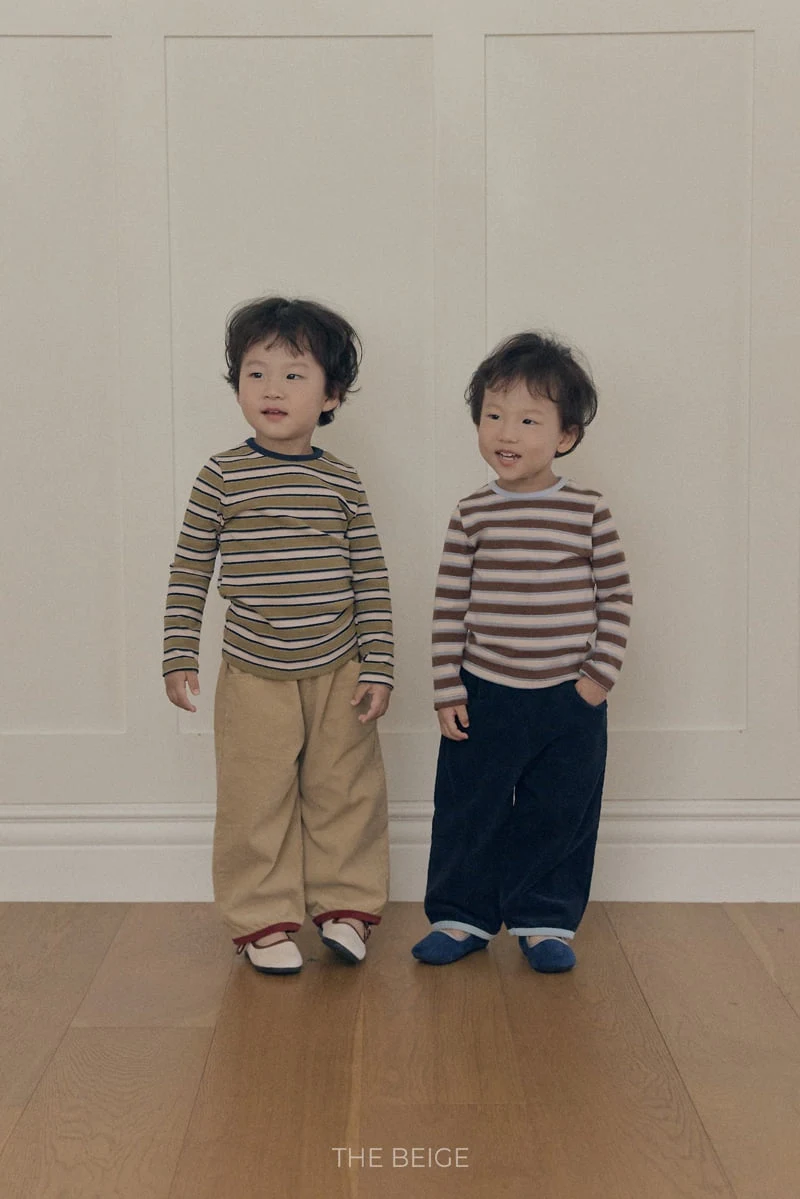 The Beige - Korean Baby Fashion - #onlinebabyshop - Multi Stripe Tee - 2