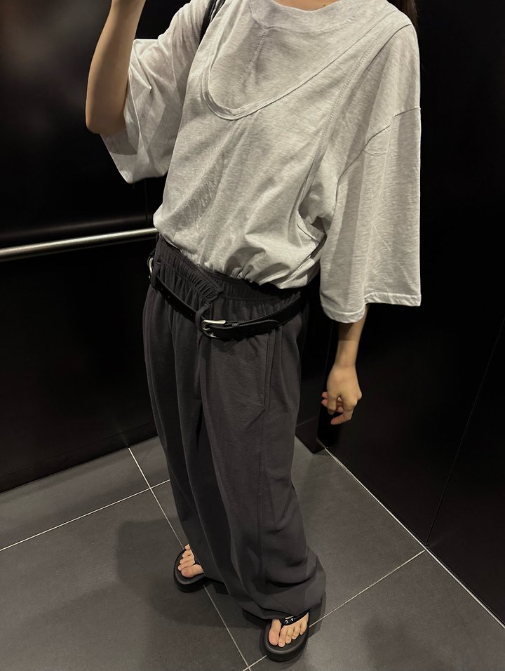 Uoov - Korean Women Fashion - #momslook - Double Slit Tee