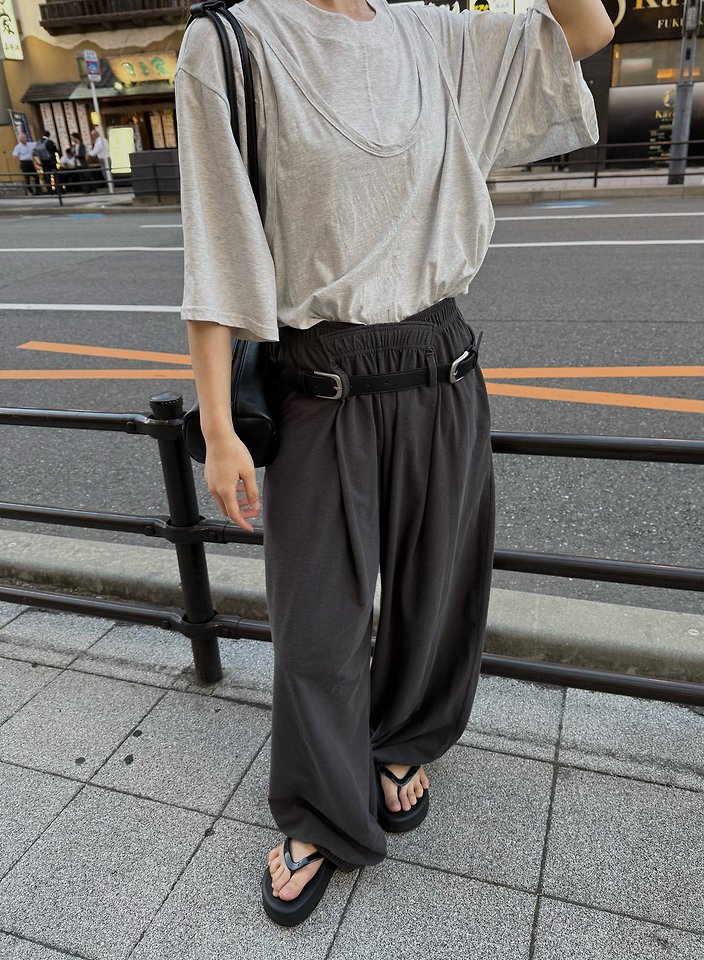 Uoov - Korean Women Fashion - #momslook - Double Slit Tee - 3