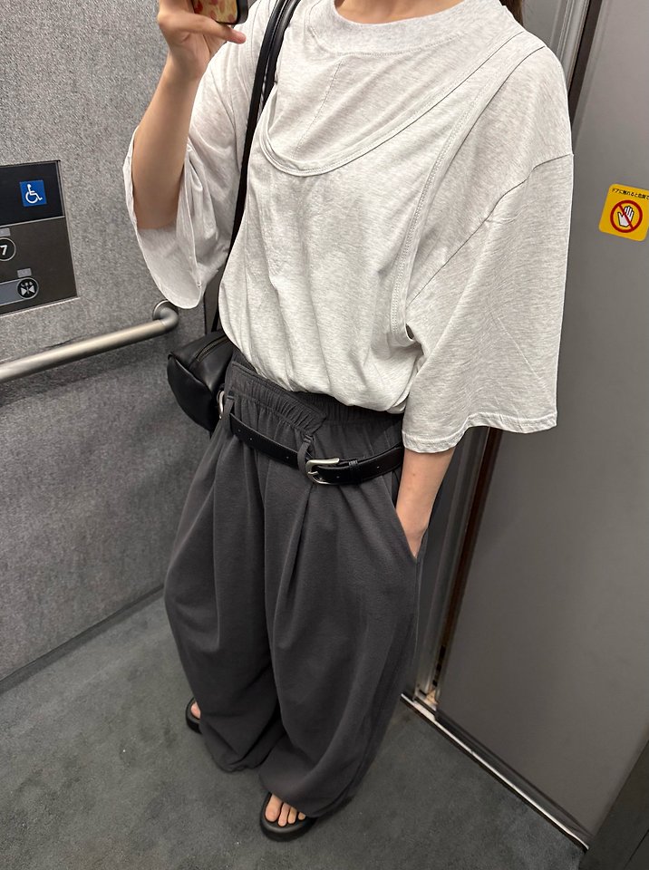Uoov - Korean Women Fashion - #momslook - Double Slit Tee - 5