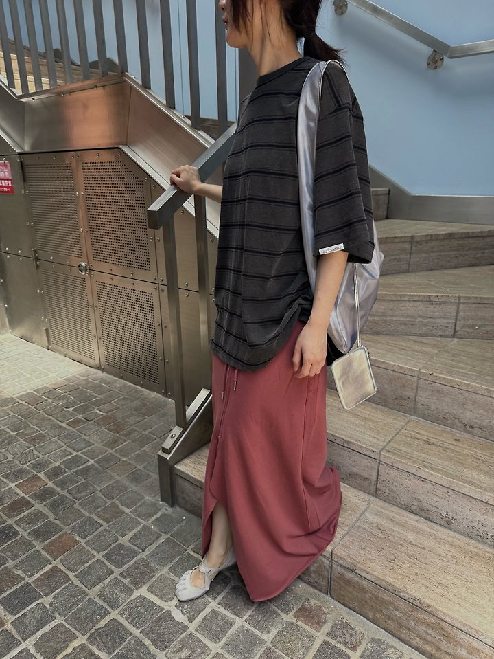 Uoov - Korean Women Fashion - #momslook - Zip Slit Skirt - 6