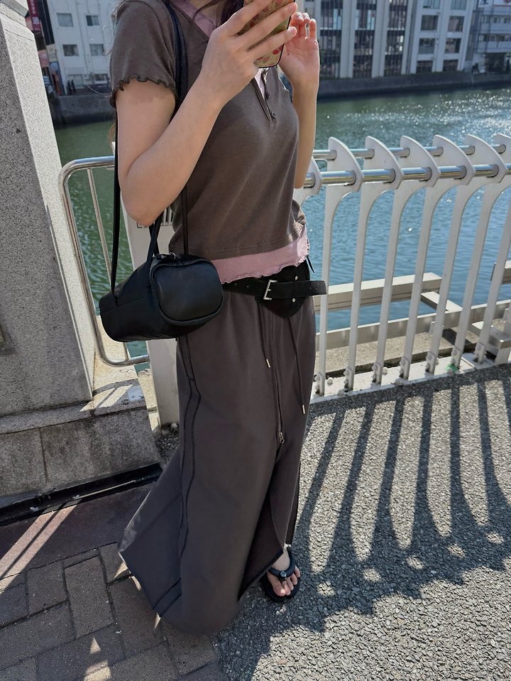 Uoov - Korean Women Fashion - #momslook - Button Layered Tee - 9