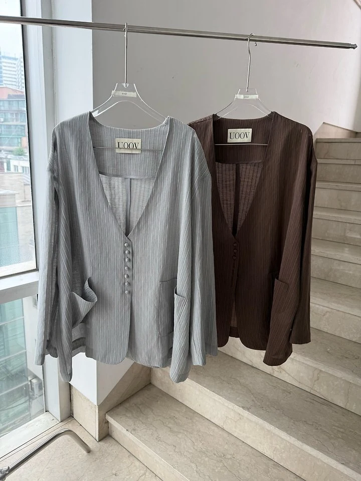 Uoov - Korean Women Fashion - #momslook - Lynn Oversized Jacket - 10