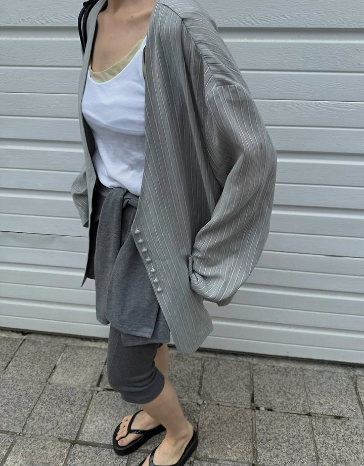 Uoov - Korean Women Fashion - #momslook - Lynn Oversized Jacket - 6