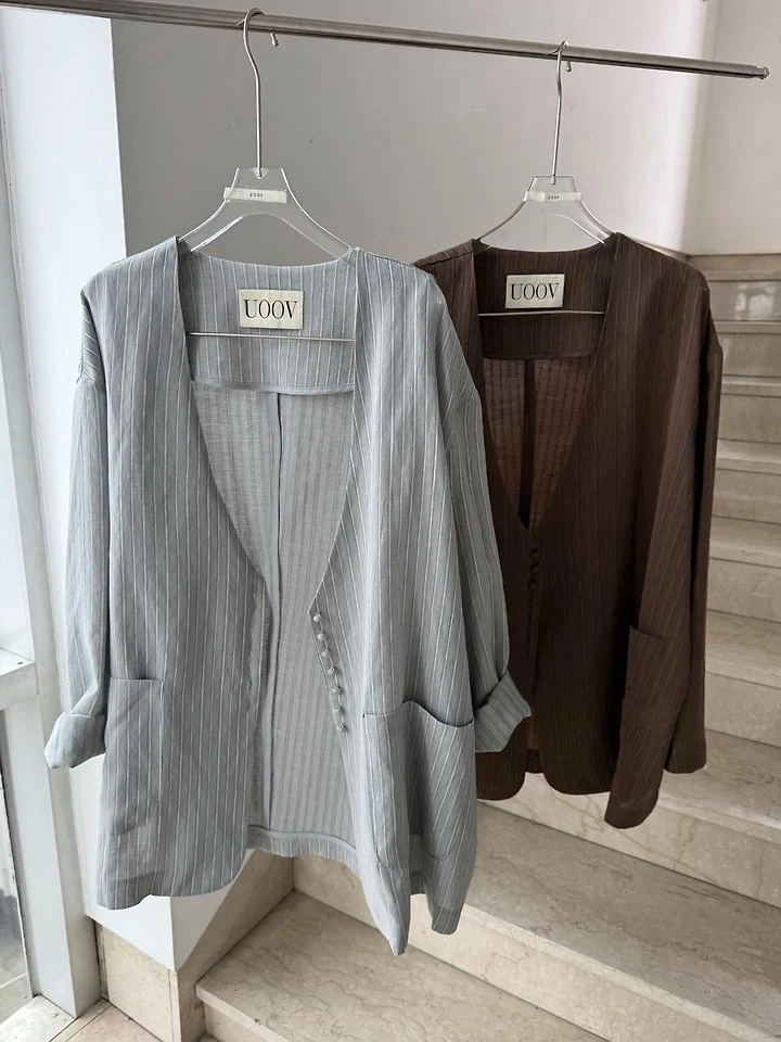Uoov - Korean Women Fashion - #momslook - Lynn Oversized Jacket - 9