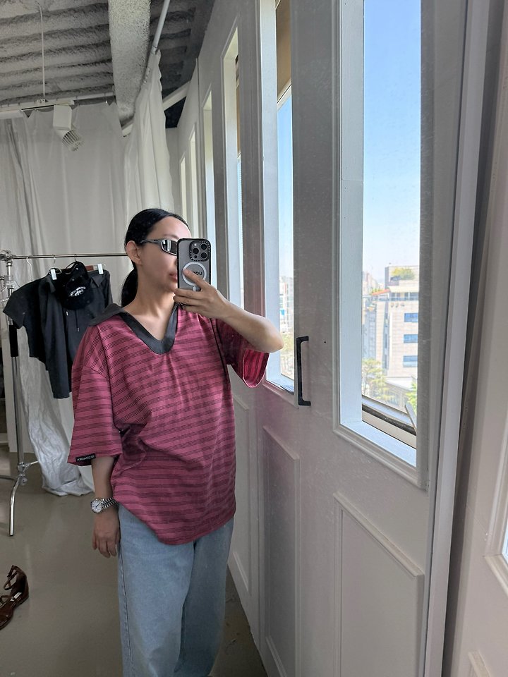 Uoov - Korean Women Fashion - #momslook - Mute Collar Tee - 2