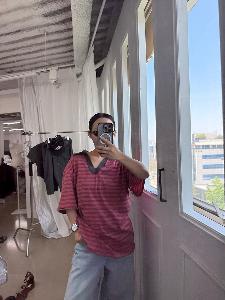 Uoov - Korean Women Fashion - #momslook - Mute Collar Tee - 4
