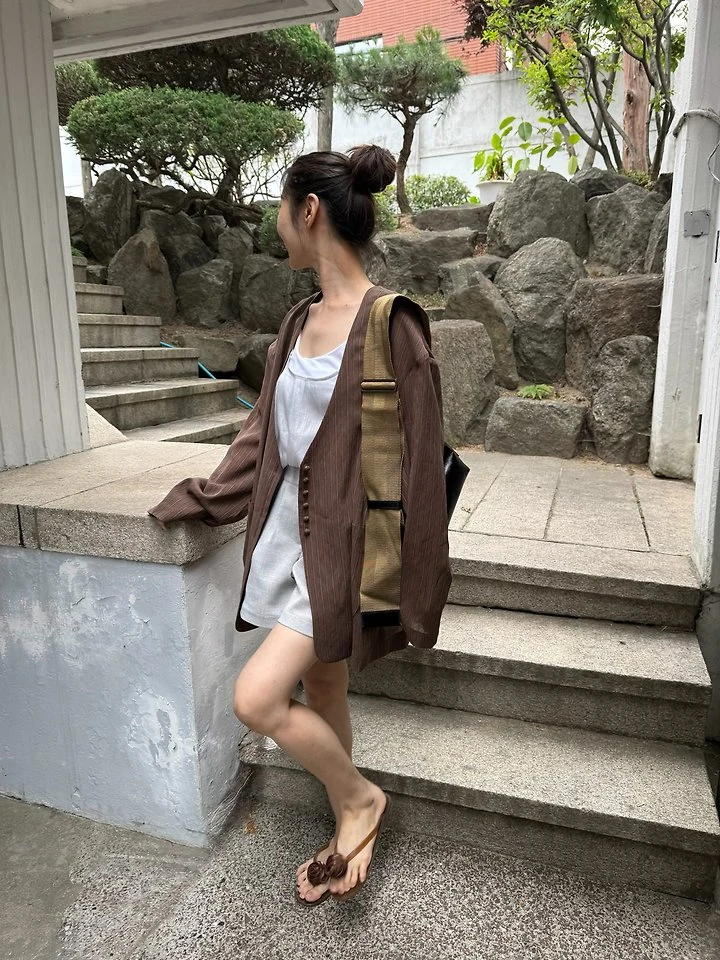 Uoov - Korean Women Fashion - #vintageinspired - Lynn Oversized Jacket - 12