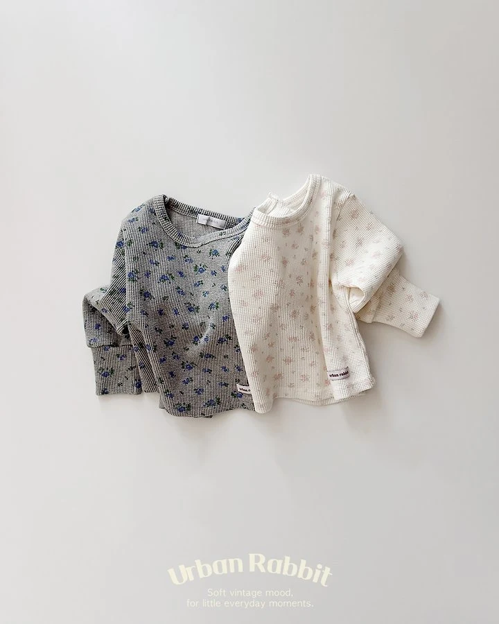 Urban Rabbit - Korean Children Fashion - #kidzfashiontrend - Flower Waffle Tee - 4
