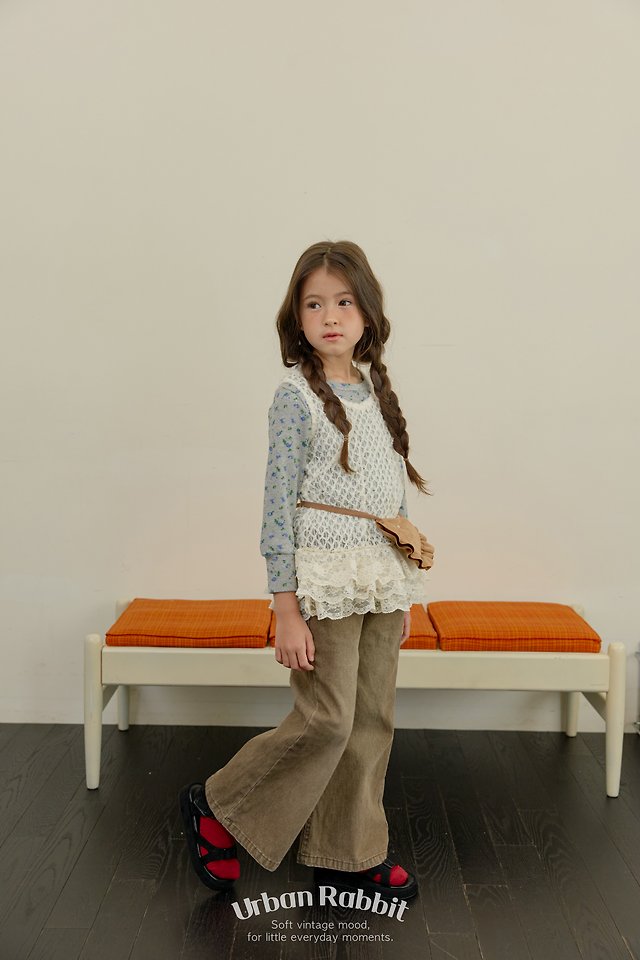 Urban Rabbit - Korean Children Fashion - #childofig - Denim Corduroy Bootcut Pants - 6
