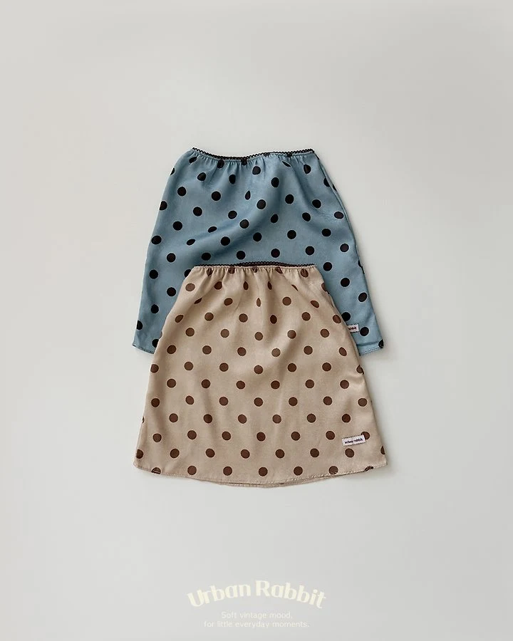Urban Rabbit - Korean Children Fashion - #childofig - Dot Satin Skirt