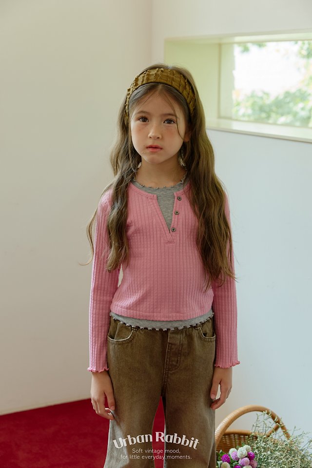 Urban Rabbit - Korean Children Fashion - #childofig - Layered Placket Tee - 12