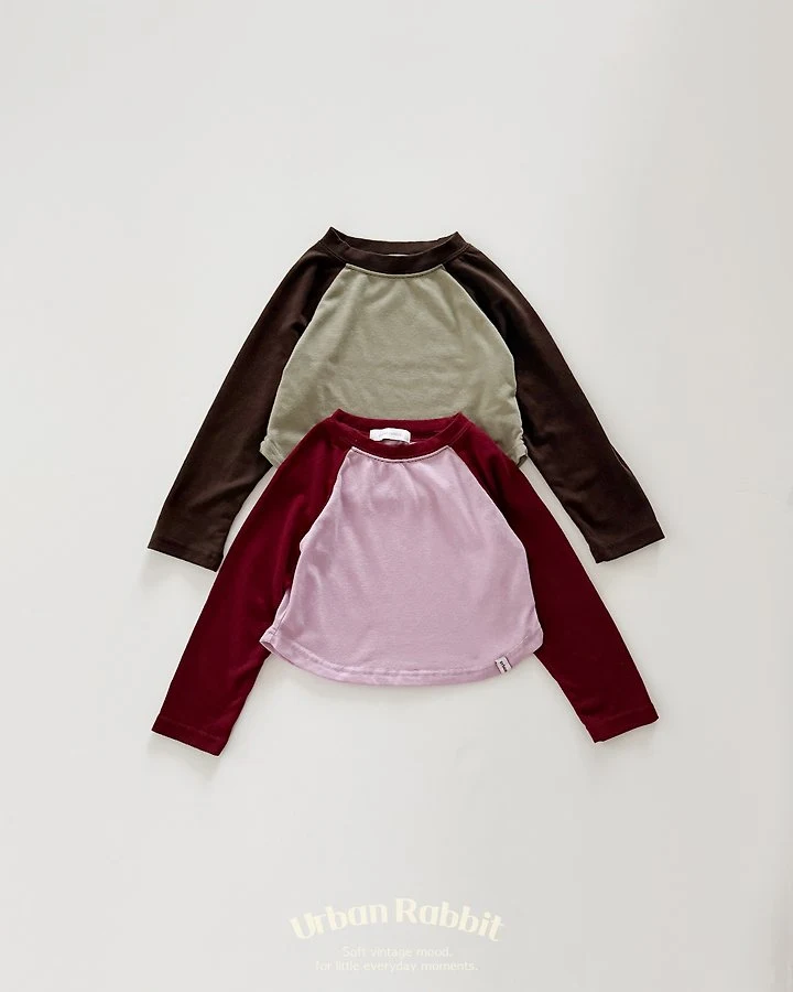 Urban Rabbit - Korean Children Fashion - #childofig - Contrast Raglan Tee