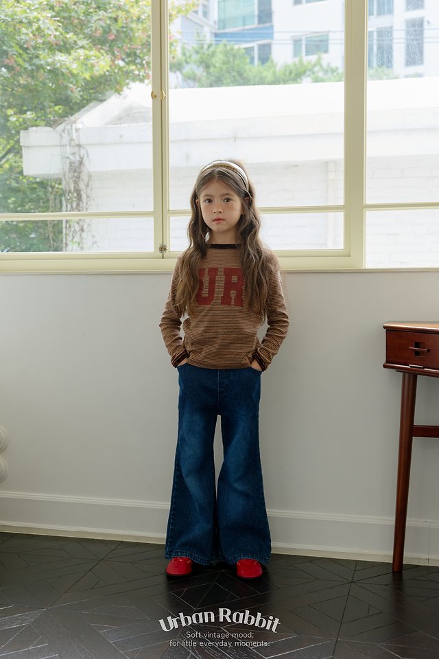 Urban Rabbit - Korean Children Fashion - #designkidswear - Denim Corduroy Bootcut Pants - 8