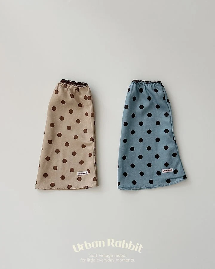 Urban Rabbit - Korean Children Fashion - #designkidswear - Dot Satin Skirt - 4