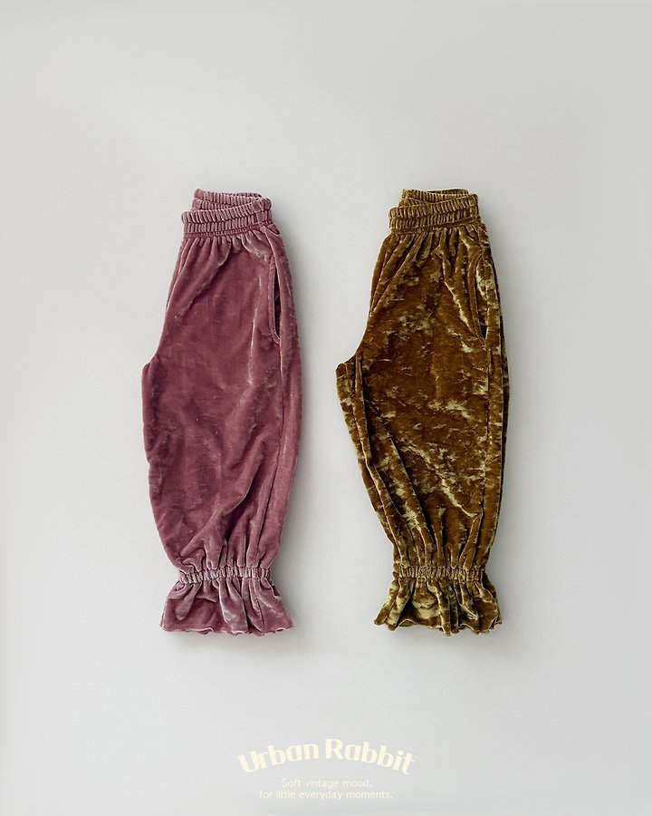 Urban Rabbit - Korean Children Fashion - #discoveringself - Velvet Jogger Pants