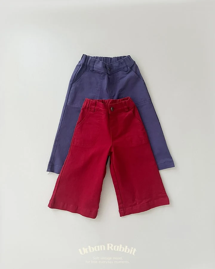 Urban Rabbit - Korean Children Fashion - #discoveringself - Color Wide Stretch Pants