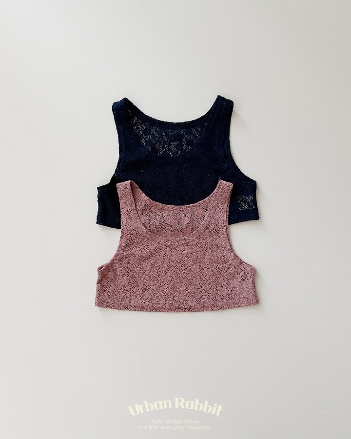 Urban Rabbit - Korean Children Fashion - #discoveringself - Lace Crop Vest - 4
