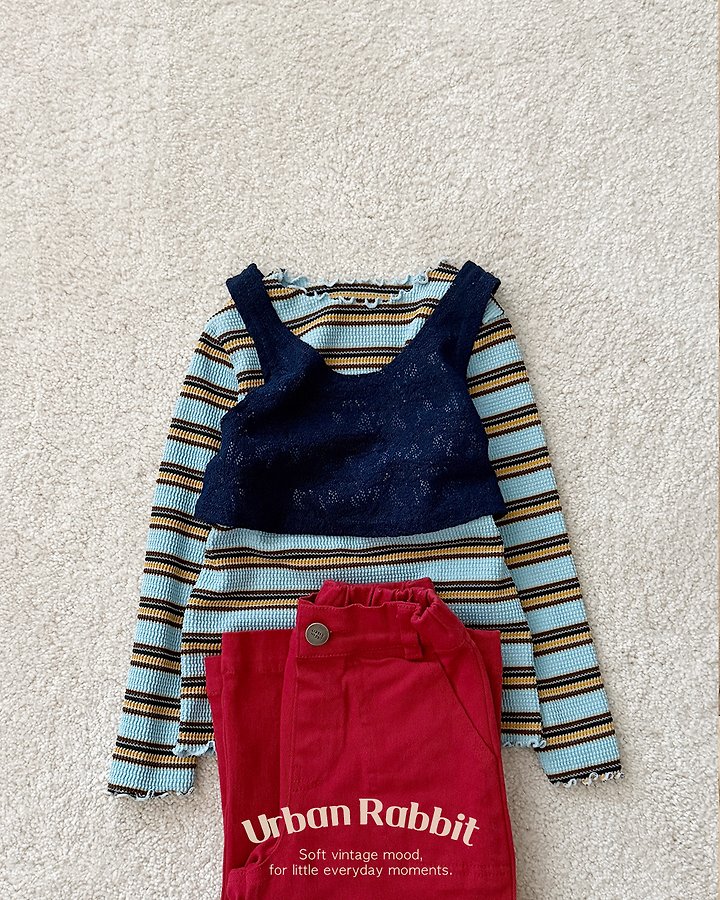 Urban Rabbit - Korean Children Fashion - #kidsshorts - Donut Wave Tee - 6
