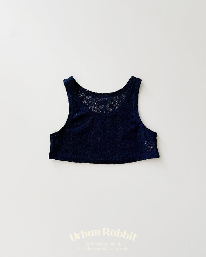 Urban Rabbit - Korean Children Fashion - #kidsshorts - Lace Crop Vest - 5