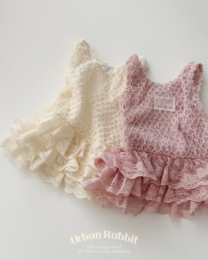 Urban Rabbit - Korean Children Fashion - #fashionkids - Bloom Lace One-piece - 4
