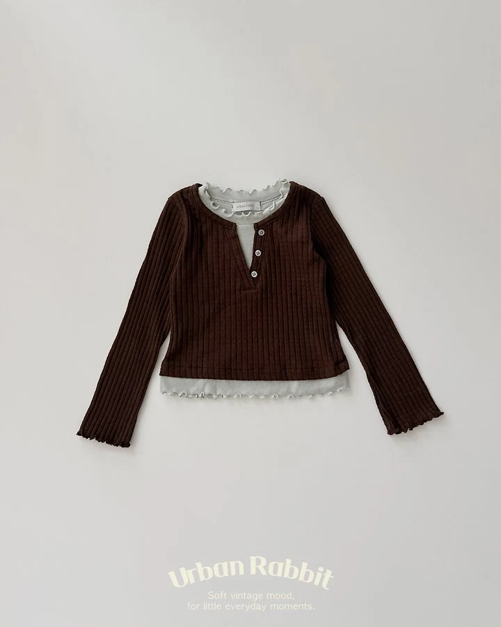 Urban Rabbit - Korean Children Fashion - #kidsstore - Layered Placket Tee - 5