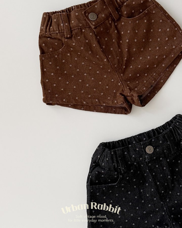 Urban Rabbit - Korean Children Fashion - #littlefashionista - Polka Dot Denim Shorts - 5
