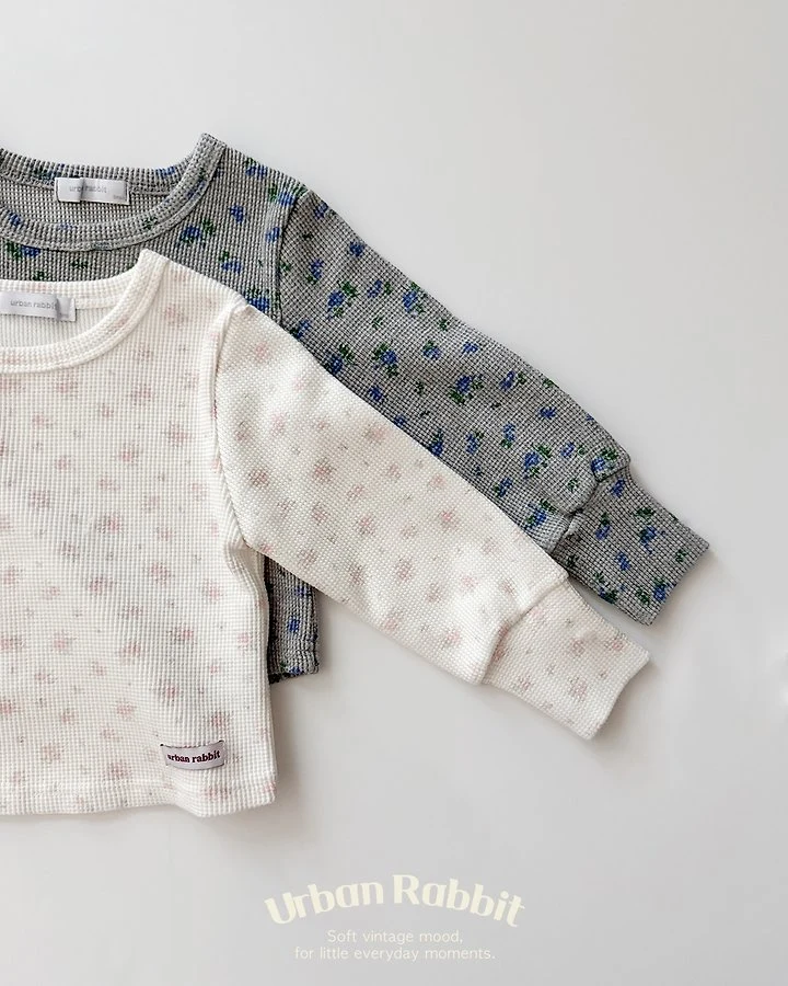 Urban Rabbit - Korean Children Fashion - #littlefashionista - Flower Waffle Tee - 5