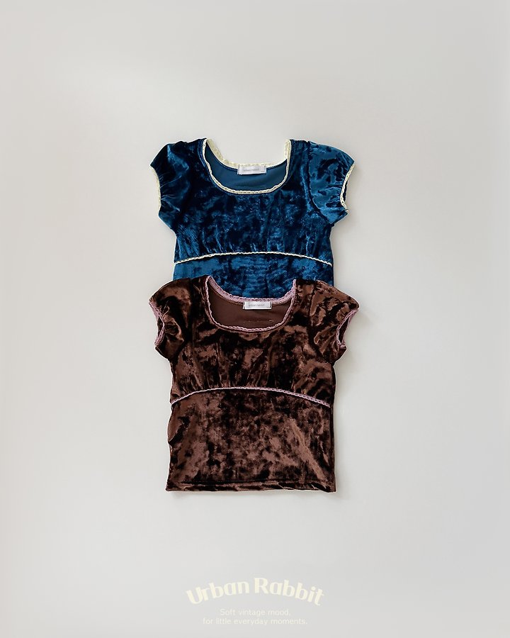 Urban Rabbit - Korean Children Fashion - #magicofchildhood - Velvet Puff Tee