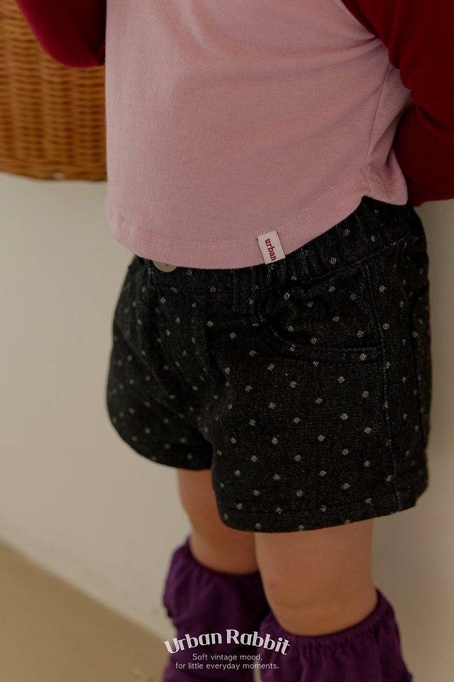 Urban Rabbit - Korean Children Fashion - #minifashionista - Polka Dot Denim Shorts - 7