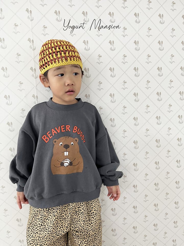 Yogurt Mansion - Korean Children Fashion - #Kfashion4kids - Beaver Sweatshirt - 11