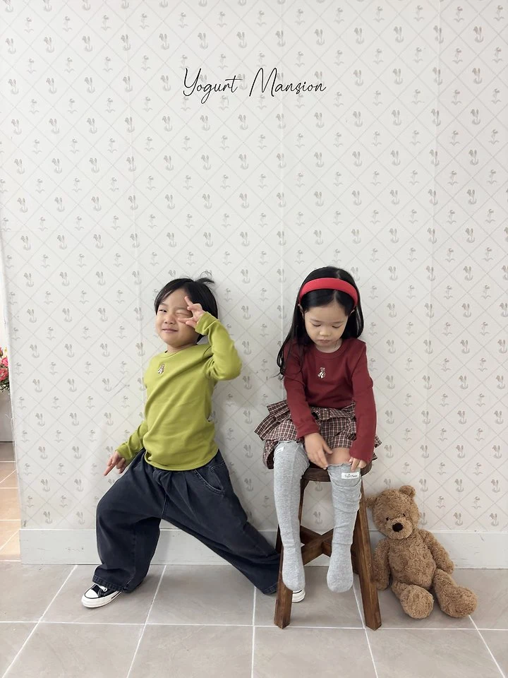 Yogurt Mansion - Korean Children Fashion - #childofig - Bear Tee - 12