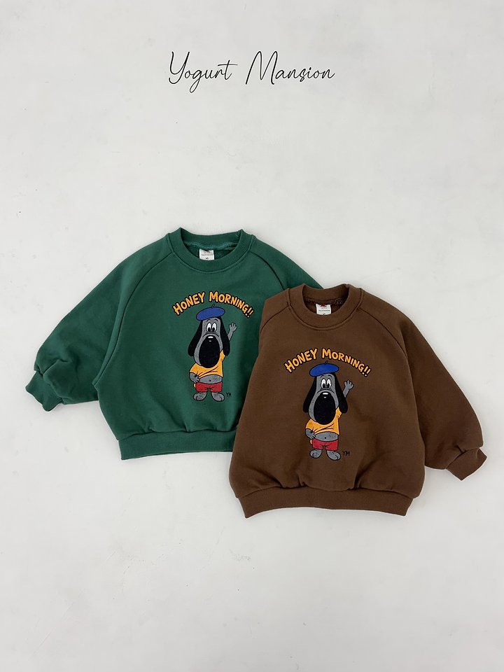Yogurt Mansion - Korean Children Fashion - #childofig - Good Morning Sweatshirt