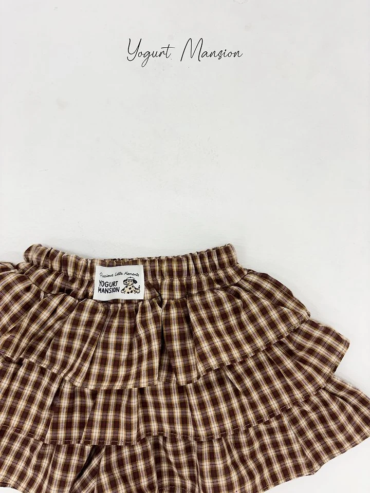 Yogurt Mansion - Korean Children Fashion - #childofig - Check Check Skirt Pants - 6