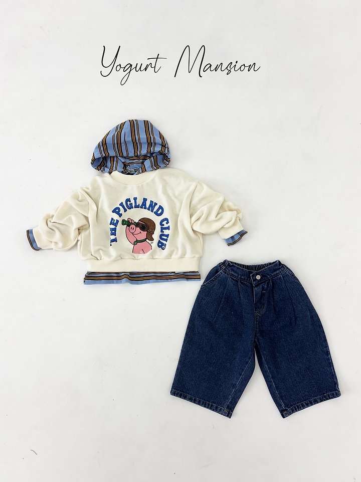 Yogurt Mansion - Korean Children Fashion - #discoveringself - Pig Club Tee - 7