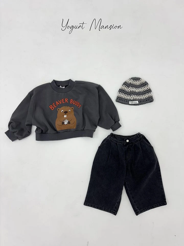 Yogurt Mansion - Korean Children Fashion - #discoveringself - Beaver Sweatshirt - 6