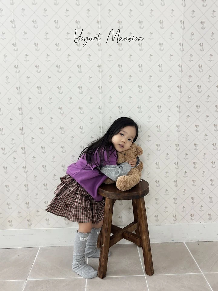 Yogurt Mansion - Korean Children Fashion - #discoveringself - Check Check Skirt Pants - 9