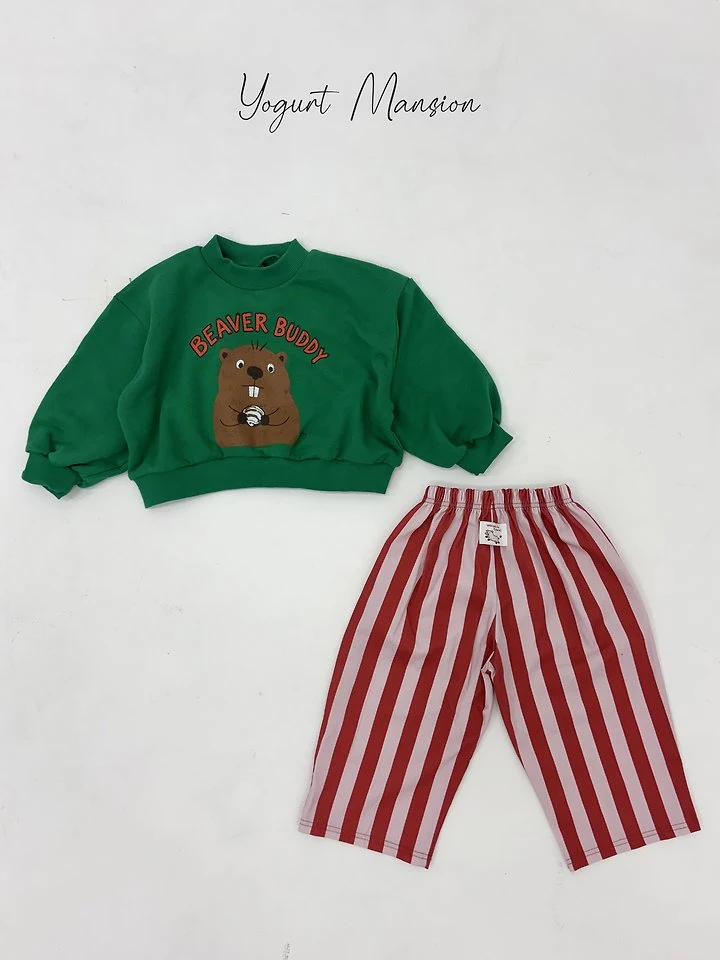 Yogurt Mansion - Korean Children Fashion - #fashionkids - Beaver Sweatshirt - 7