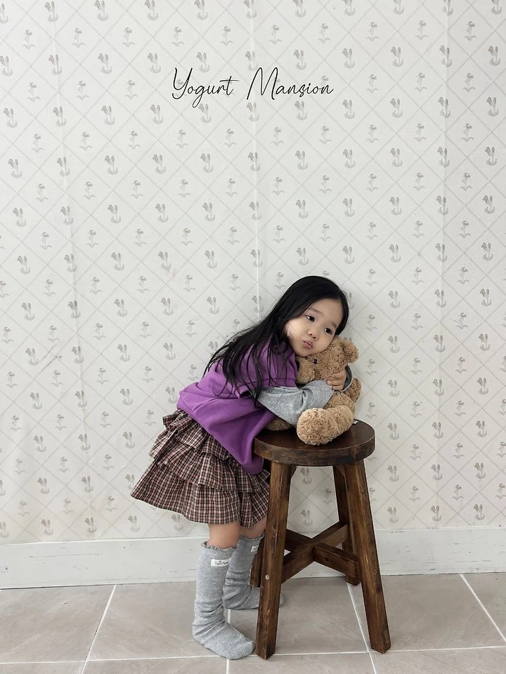 Yogurt Mansion - Korean Children Fashion - #fashionkids - Check Check Skirt Pants - 10